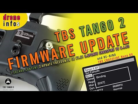 TBS Tango II - Firmware update process and rebind a receiver (English subtitle)