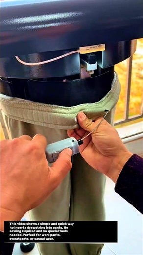 Easy Way to Insert a Drawstring into Pants