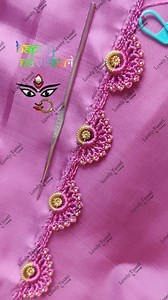 Crochet Bridal Saree Tassel Work ✨ Notes 👇 •Six strands of silk thread for crochet •Tulip crochet Needle no.9 •Step 1 - 2 locks, 4 chains 2 times, insert ring bead and flower bead, lock the beads, 1 lock to pallu, 4 chains 3 times, insert beads ...... •Step 2 - 2 locks, 4 chain, 1 lock, 9 Triple crochet with small bead Pico in the ring, 1 lock, 4 chains, 1 lock, 9 TC ..... •For Tassels - 160 strands of silk thread and 40 strands of zari thread glued at the tip and tied tassels using 2 strands o