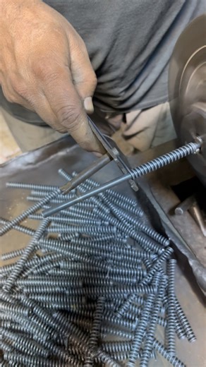 Crafting a Simple Iron Wire Spring on the Lathe | Clean & Smooth Result #shorts