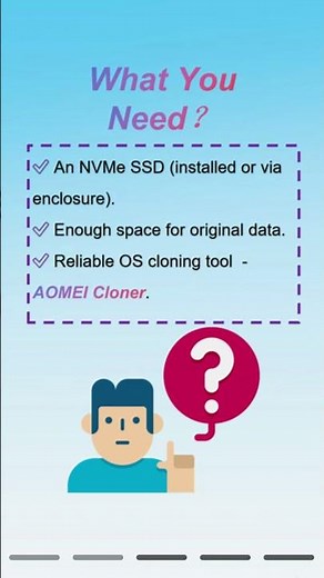Clone Windows to NVMe SSD in 3 Easy Steps 🚀 | AOMEI Cloner #windows11 #windows10 #aomeicloner #clone