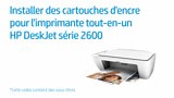 Charger du papier et aligner les cartouches d'encre pour l'imprimante tout-en-un HP DeskJet 2600