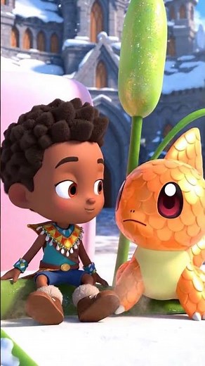 Pastel Micro Steps of Magikarp in a snowy mountain monastery