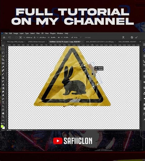 How to Create REALISTIC STICKER in #photoshop #shorts