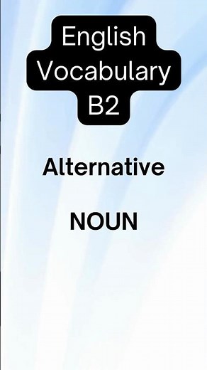 ALTERNATIVE | Meaning & Easy Examples for English Learners 🔄