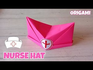 NURSE HAT ORIGAMI TUTORIAL| HOW TO DIY NURSE HAT PAPERCRAFT| STEP BY STEP FOLDING|EASY PAPER ORIGAMI