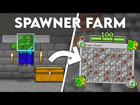Minecraft Easy Zombie & Skeleton Mob Spawner XP Farm | Tutorial 1.21
