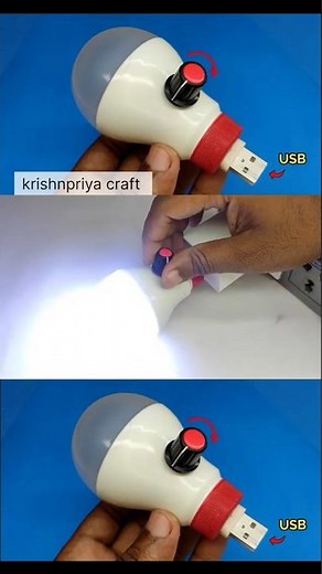 How To Make Adjustable USB LED Bulb | Amazing DIY Idea | Bright USB Light Making at Home