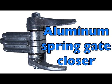 Aluminum spring gate closer