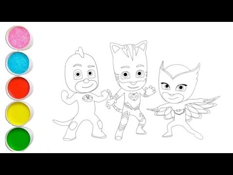 pj masks Drawing, Painting & Coloring For Kids and Toddlers_ Child Art