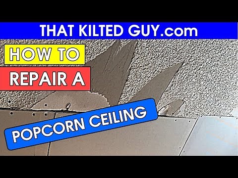 Water Damaged Popcorn Texture Ceiling Repair