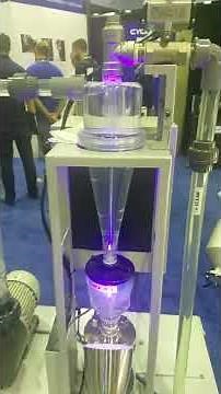 Clear Nikuni VDF Demo shows just how the Vortex Cyclone Filter Works