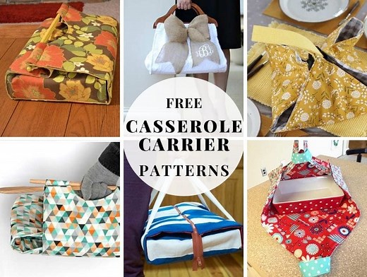 12+ Casserole Carrier Patterns And Tutorials For Your Next Potluck ⋆ Hello Sewing
