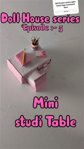 DIY Mini Study Table | Doll House Furniture | Episode 5 Viral Video