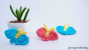 no sew crochet butterfly pattern Jenny & Teddy