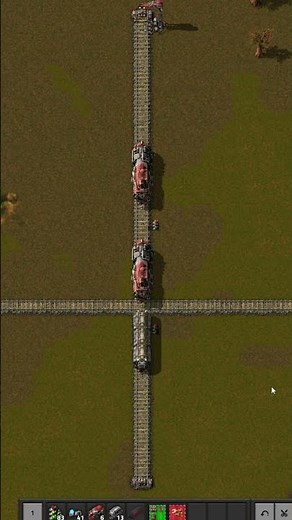 Simple Factorio Train Signals Tutorial | #factorio #factoriotutorial #shorts
