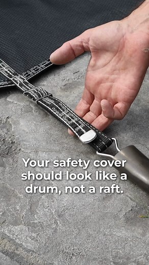 A safety cover should be taut across your pool, with a gap in between the water and the safety cover. For LOOP-LOC mesh covers, the water level should be 15" to 18" below the top of the pool. For ULTRA-LOC solid covers, the water level should be 12" to 16" below the top of the pool. As you prep for the off-season, remember your local pool pro is a great resource for questions, tips, and cover installations. #PoolCover #SafetyPoolCover #SafetyCover #PoolSafety #PoolMaintenance #Pools | LOOP LOC S