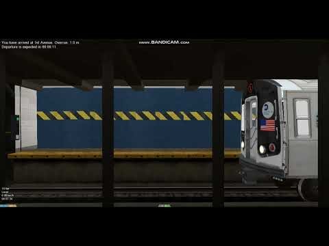 Openbve R143 beta v2 L train Arriving & Departing at 1st Avenue