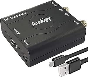 Amazon.com: HDMI RF Modulator Coax Adapter VHF Converter for PS4 PS5 Xbox NS Gaming Laptop Fire Stick Roku Blu-ray Player Chromecast DVR Set-top Cable Box HD Digital Video to Analog Female F Type Coaxial NTSC TV : Electronics