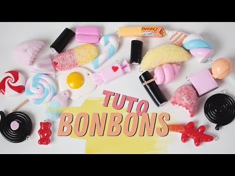 Polymer Clay Tutorial - 20 CANDIES /20 BONBONS !