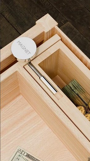 Hidden Drawer with Magnetic Latch Concept