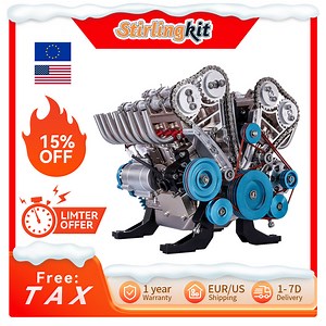 Teching V8 Mechanical Metal Assembly DIY Car Engine Model Kit 500 Pcs Educational Experiment Toy