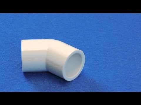 45 Degree Slip Elbow Fitting for Schedule 40 PVC Pipe (Slip x Slip)