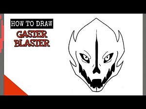 How to draw Gaster Blaster from Undertale step by step easy