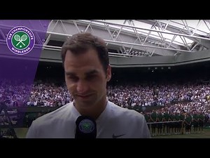 Roger Federer Wimbledon 2017 final winner's interview