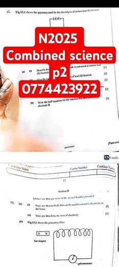 November 2025 Combined Science p2 zimsec