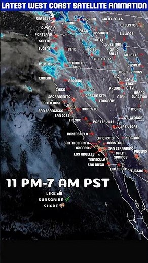 7am WEST US Sat Mar 15 Weather Update – Current Satellite Video & Storm Tracking