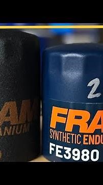 Fram Titanium vs Endurance 3980 Filter Media Size Comparison