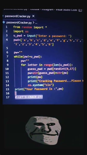 Can You Break a Password Using Python? 😈🐍 | Ethical Hacking #python #hackerlife #pythonprogrammer