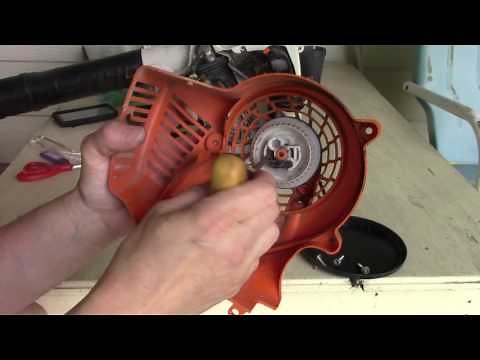 replacing the starter cord on a Stihl gas blower