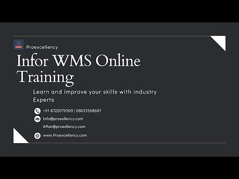 Infor WMS Online Training: Learn with experts trainer and improve your knowledge