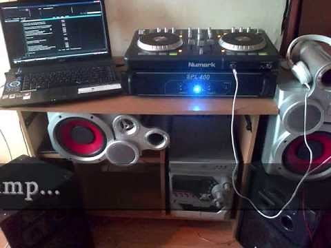 How to set up a Numark Mixtrack Pro Controller to a laptop, speakers and an amp.