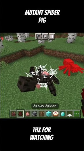 Mutant Spider Pig #minecraft #shorts