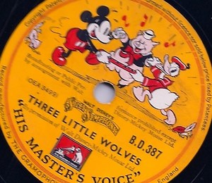 Walt Disney's Silly Symphony – Three Little Pigs/Three Little Wolves (1936, Shellac)