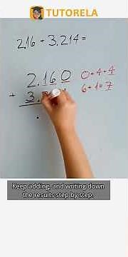 Decimal Addition Explained: 2.16 + 3.214 Step-by-Step #Math #DecimalFractions-Basic