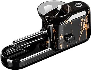 Electric Cigarette Rolling Automatic Roller Maker Portable Household Auto Electric Cigarette Injector Machine for Regular Size Filtered Cigarettes 8mm 0.31” Diameter Tube (Black 01)