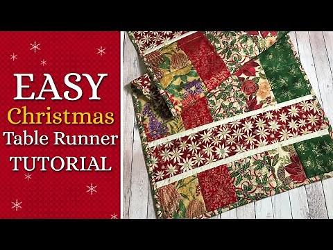Easy Christmas Table Runner Tutorial - Fast & Easy