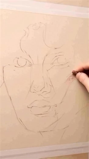 2.8K views · 178 reactions | Graceful contour and structure define this pastel portrait, where rhythm and form work in harmony. Delicate cross hatching builds light and depth with anatomical clarity, shaping the face with both precision and tenderness that invite quiet emotion. Via: @lutherpaola ️ Artwork: Pastel Cross Contour Portrait Art by: @tri.shiba Remarks by: @paolaportfolio #artworkanalysis #paolaluther Art Lessons: @therealatelier  | Paola Luther | Facebook