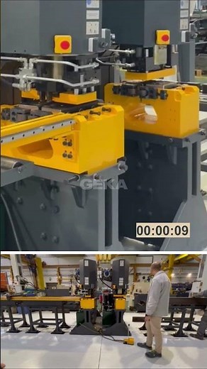 8-Hole Punching in One Stroke | GEKA PUMA 2HI Tandem. Dual-Station Beam Punching Machine