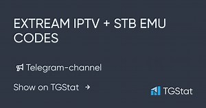 Telegram channel "EXTREAM IPTV   STB EMU CODES" — @iptvextreamcodes — TGStat