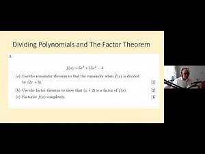 Year 12 Maths May (Revision - See Description)