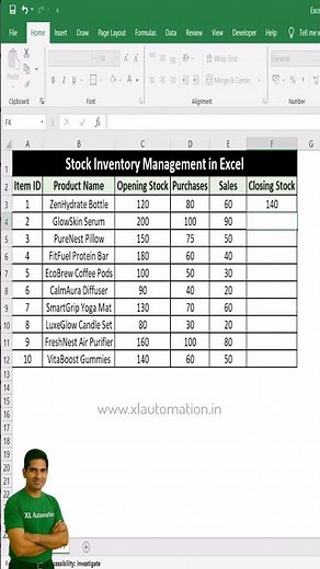Stock Inventory Management in Excel #excel #inventorymanagement #StockTracking #stockmanagement