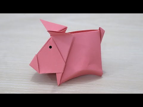 Origami Pig Tutorial - Paper Pig Easy
