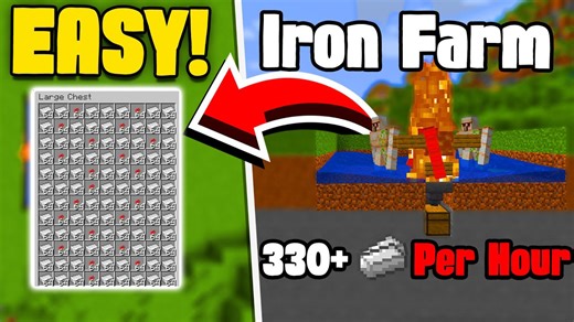 Easy Iron Farm Minecraft 1.21+ – Java Edition (No Mods)