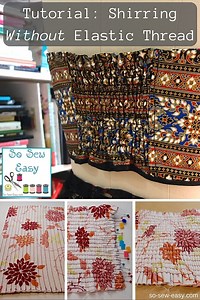 Shirring Without Elastic Thread | So Sew Easy