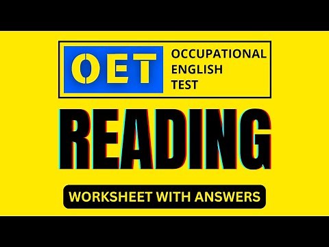 OET reading practice test with answers | OET 2.0 Online Classroom